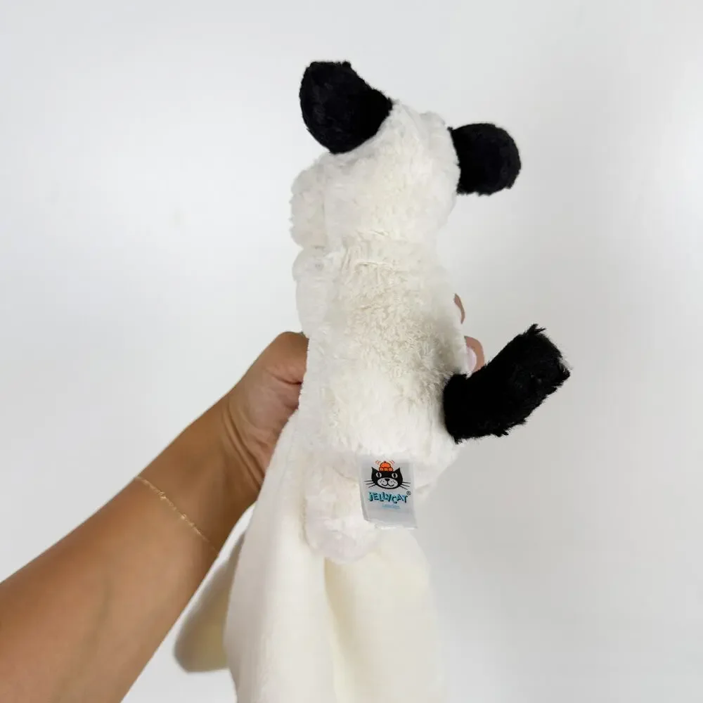Jellycat Bashful Black & Cream Puppy Soother Baby Security Blanket